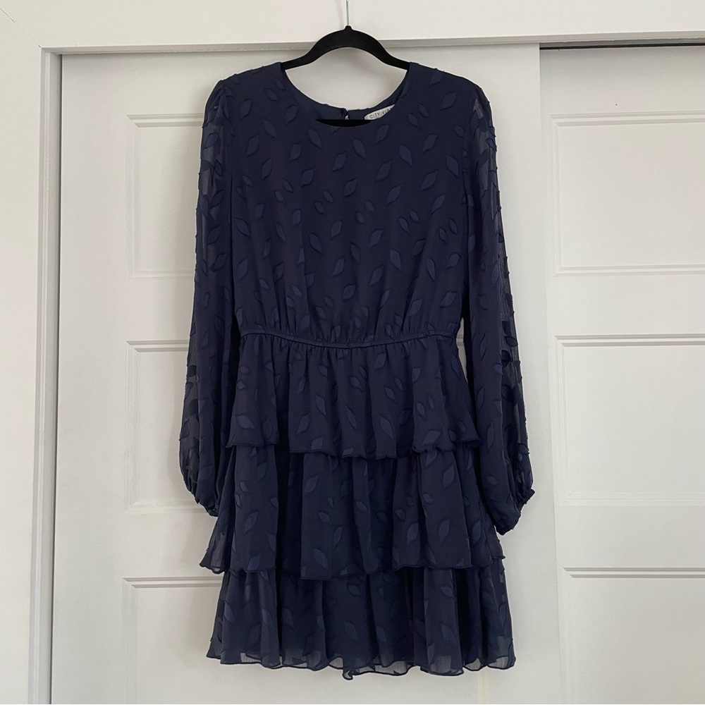 Navy City Vibe Mini Dress